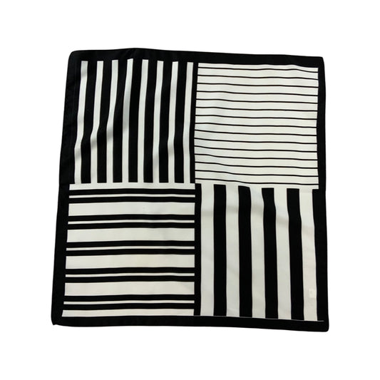 Vintage Black and White Striped Scarf