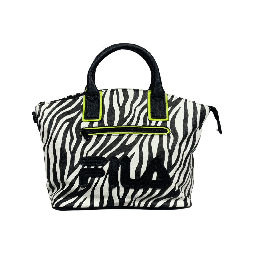 Vintage Black White Zebra Fila Handbag