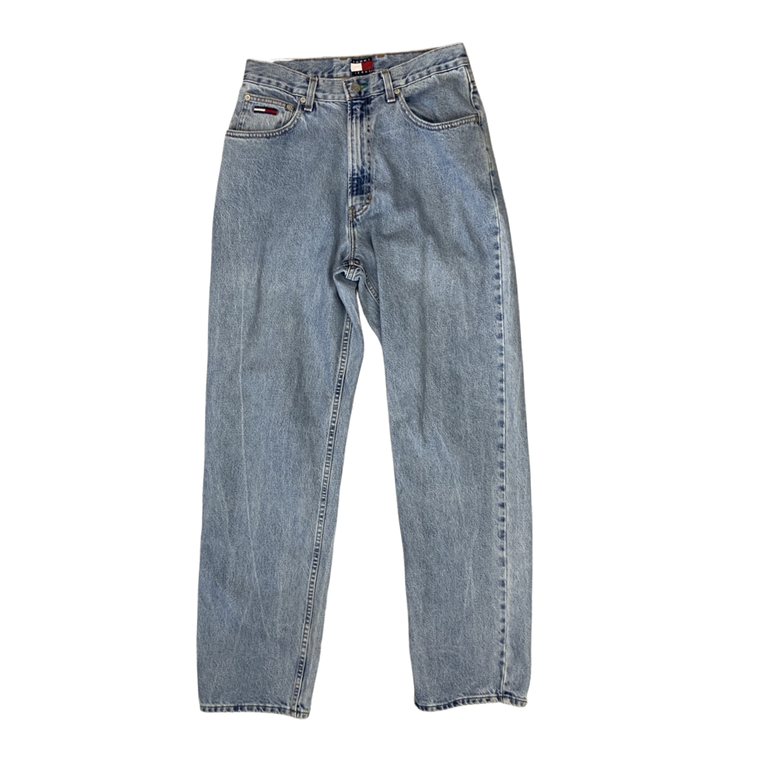Vintage 90s Tommy Hilfiger High Waisted Light Wash Jeans 12