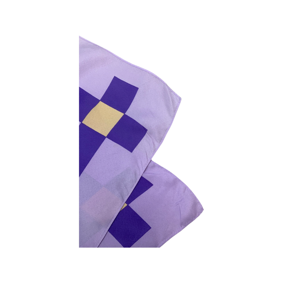 Vintage Purple Geometric Pattern Scarf