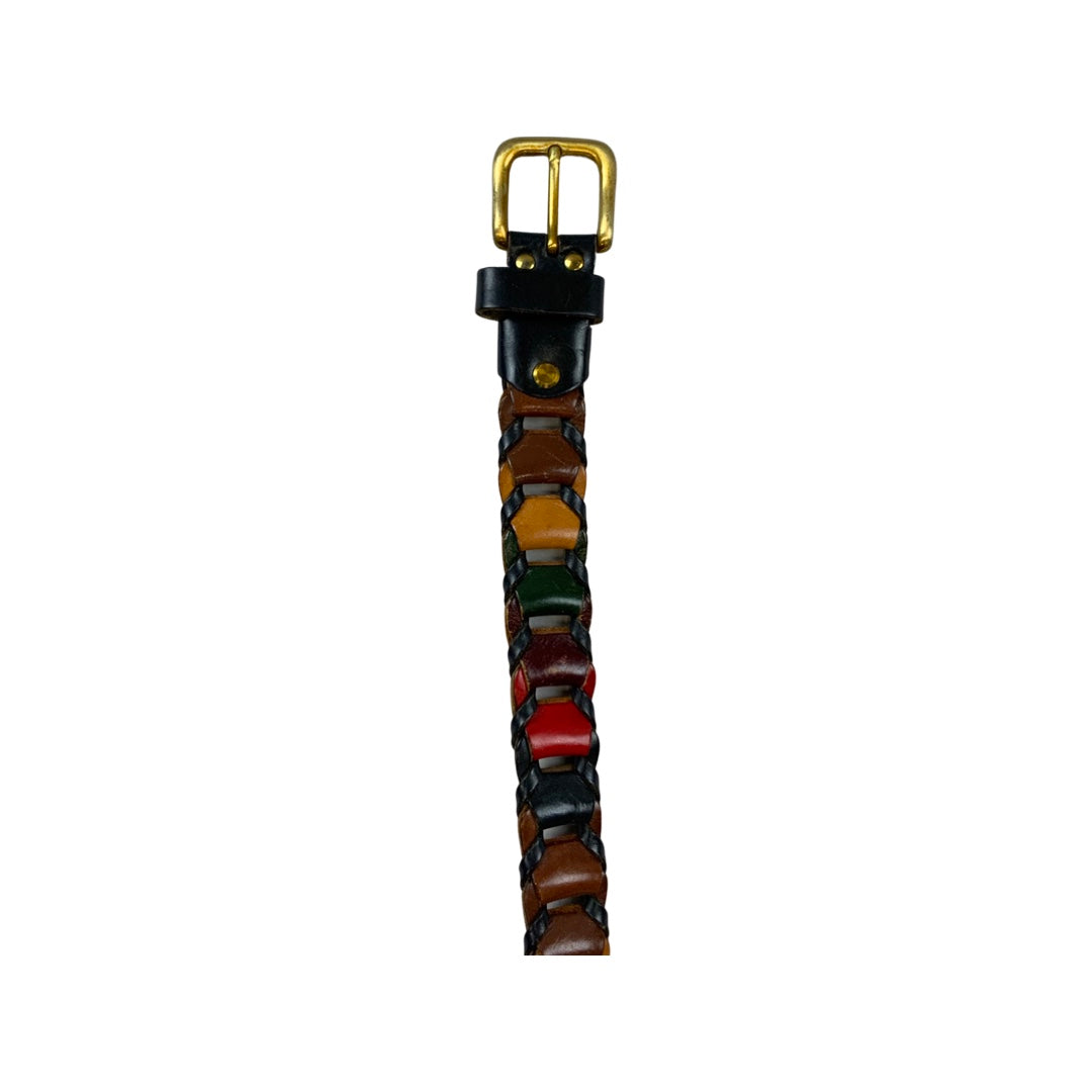 Vintage 90s Multicoloured Link Leather Belt