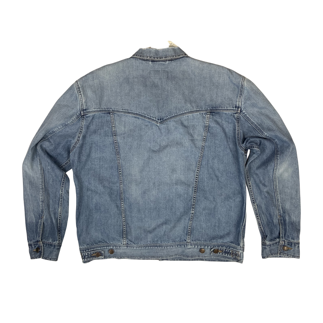 Vintage Y2K Wrangler Denim Jacket Mid Blue XXL