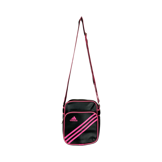 Vintage Black Pink Adidas Cross Body Bag