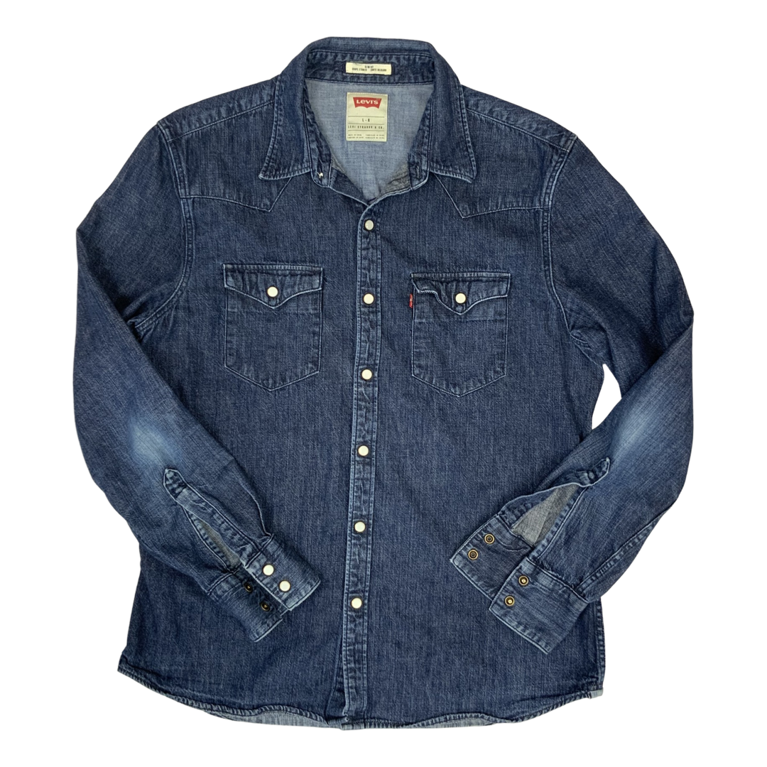 Mens vintage outlet levis denim shirt