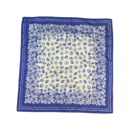 Vintage Blue and White Floral Scarf