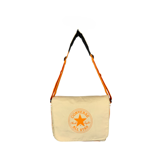 Vintage Cream Orange Converse All Stars Messenger Bag