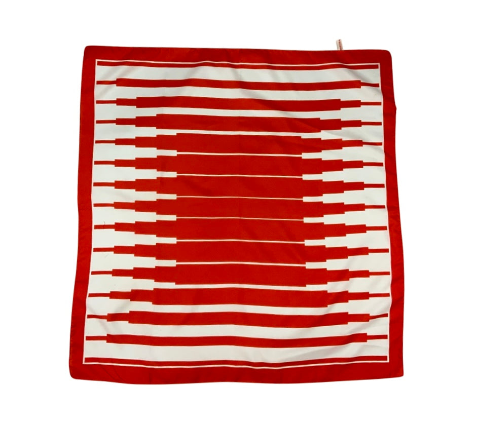 Vintage Red and White Scarf