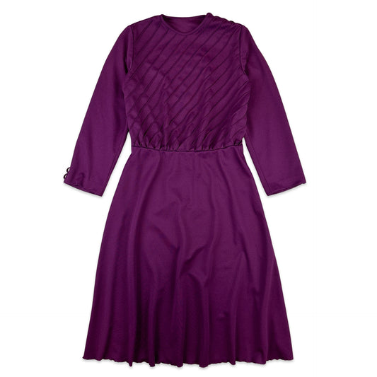 80s Vintage Purple Midi Dress 8 10