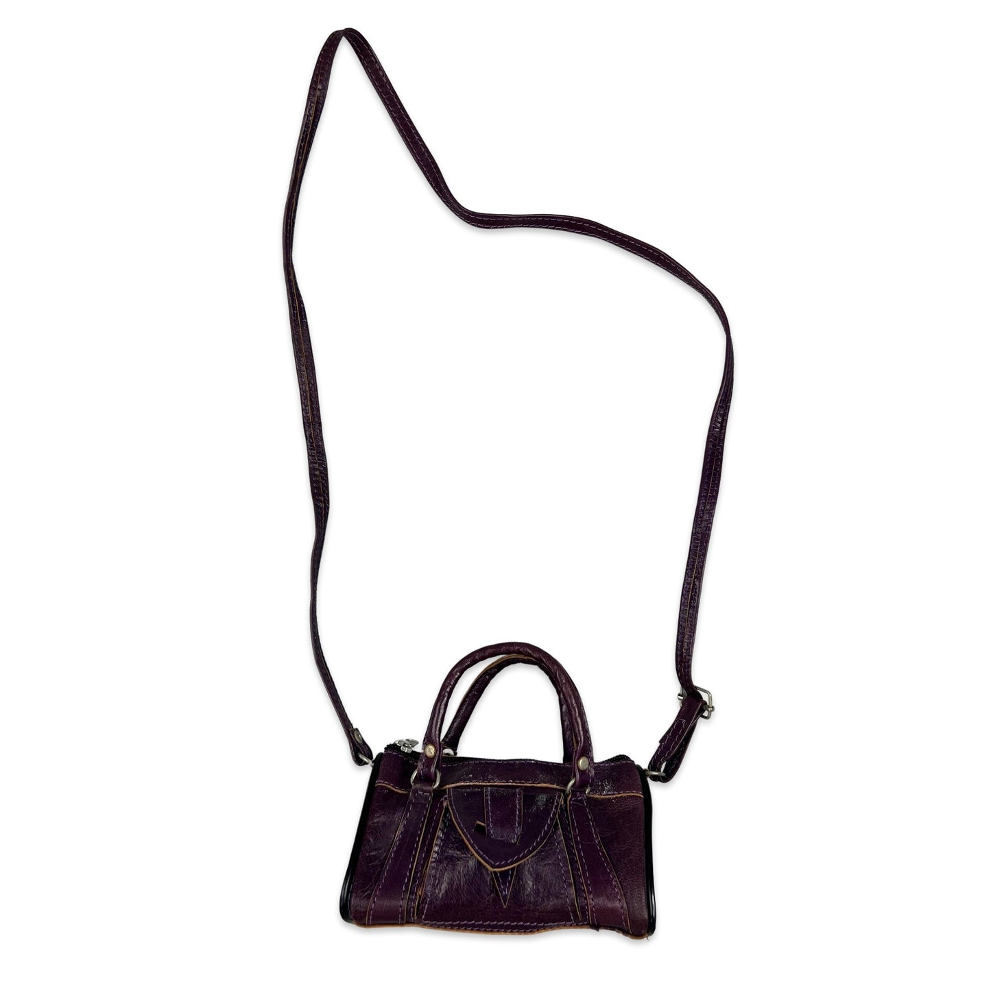 90s Y2K Purple Micro Duffle Crossbody Handbag