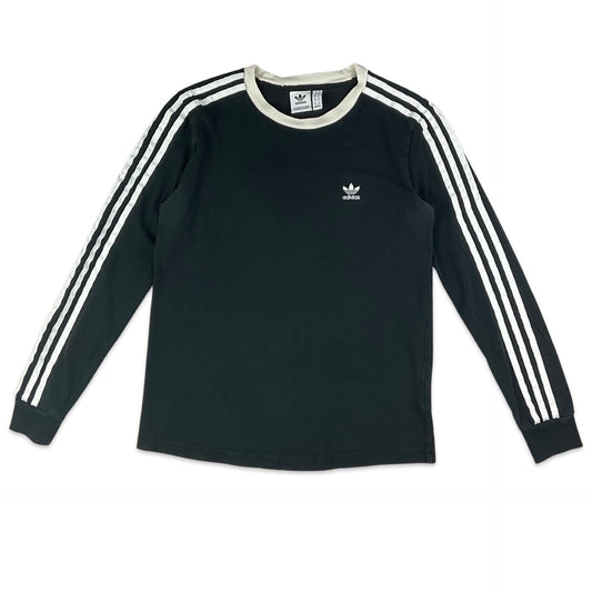 Adidas Black & White Long Sleeve Ringer Tee 8 10