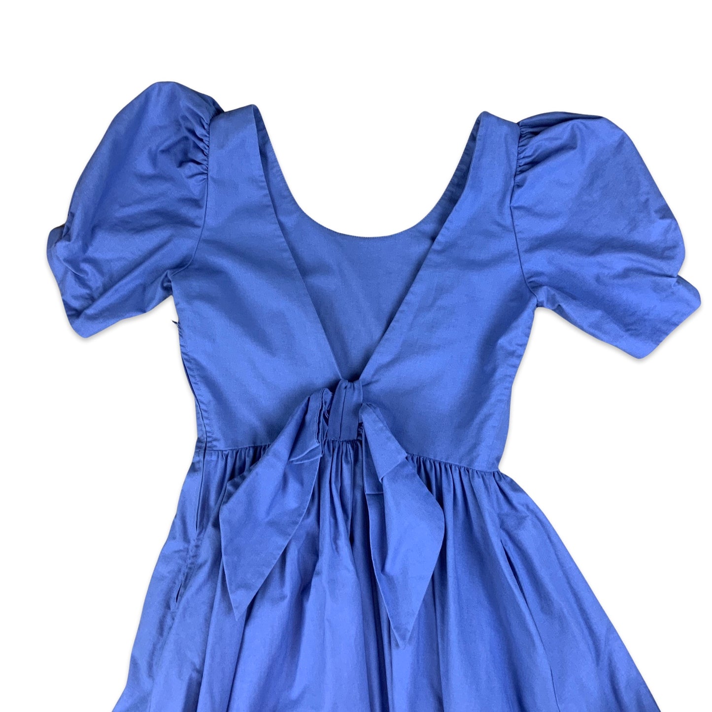 Vintage 80s Laura Ashley Blue Bouffant Party Dress 8 10