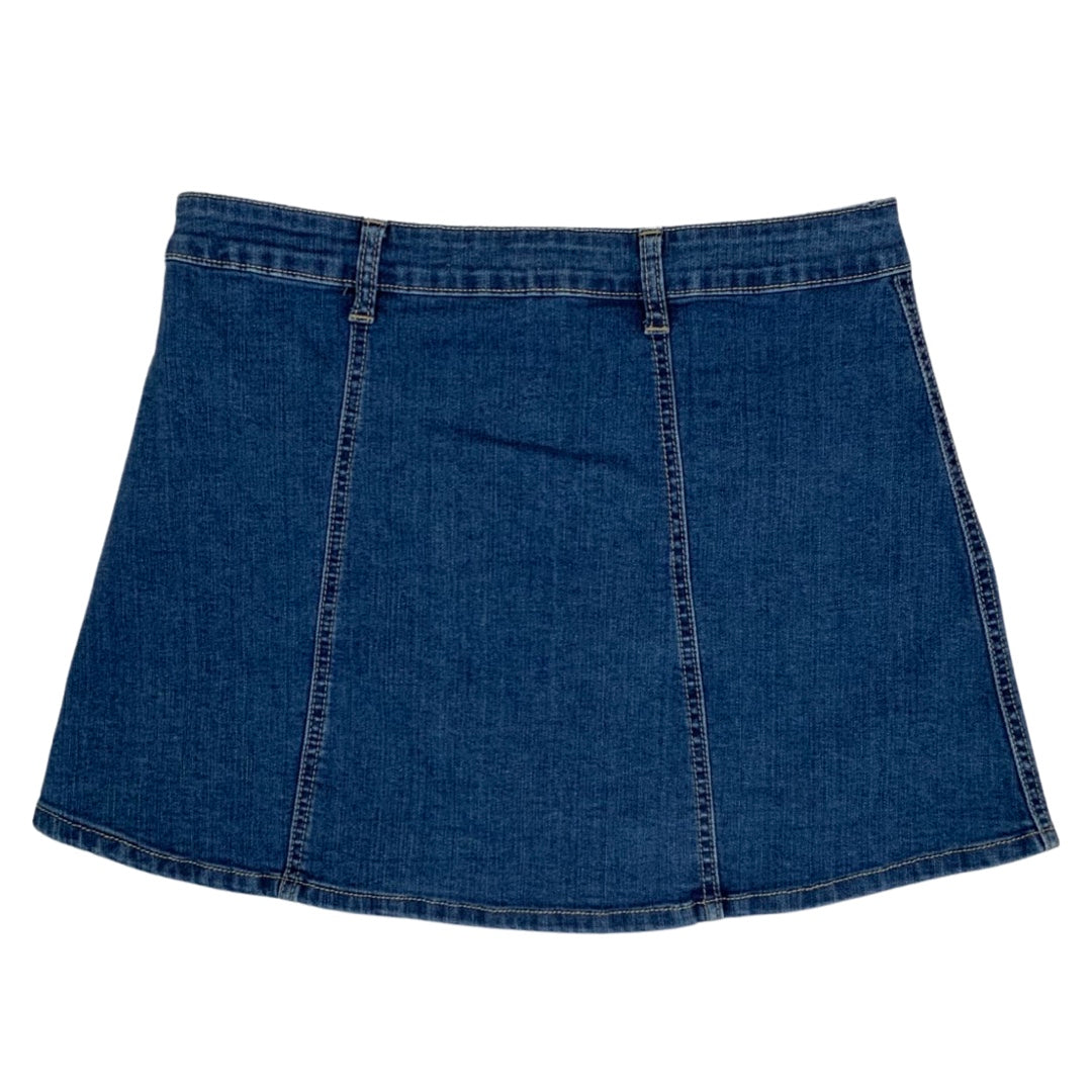 Vintage Y2K Denim Mini Skirt Blue Size 12