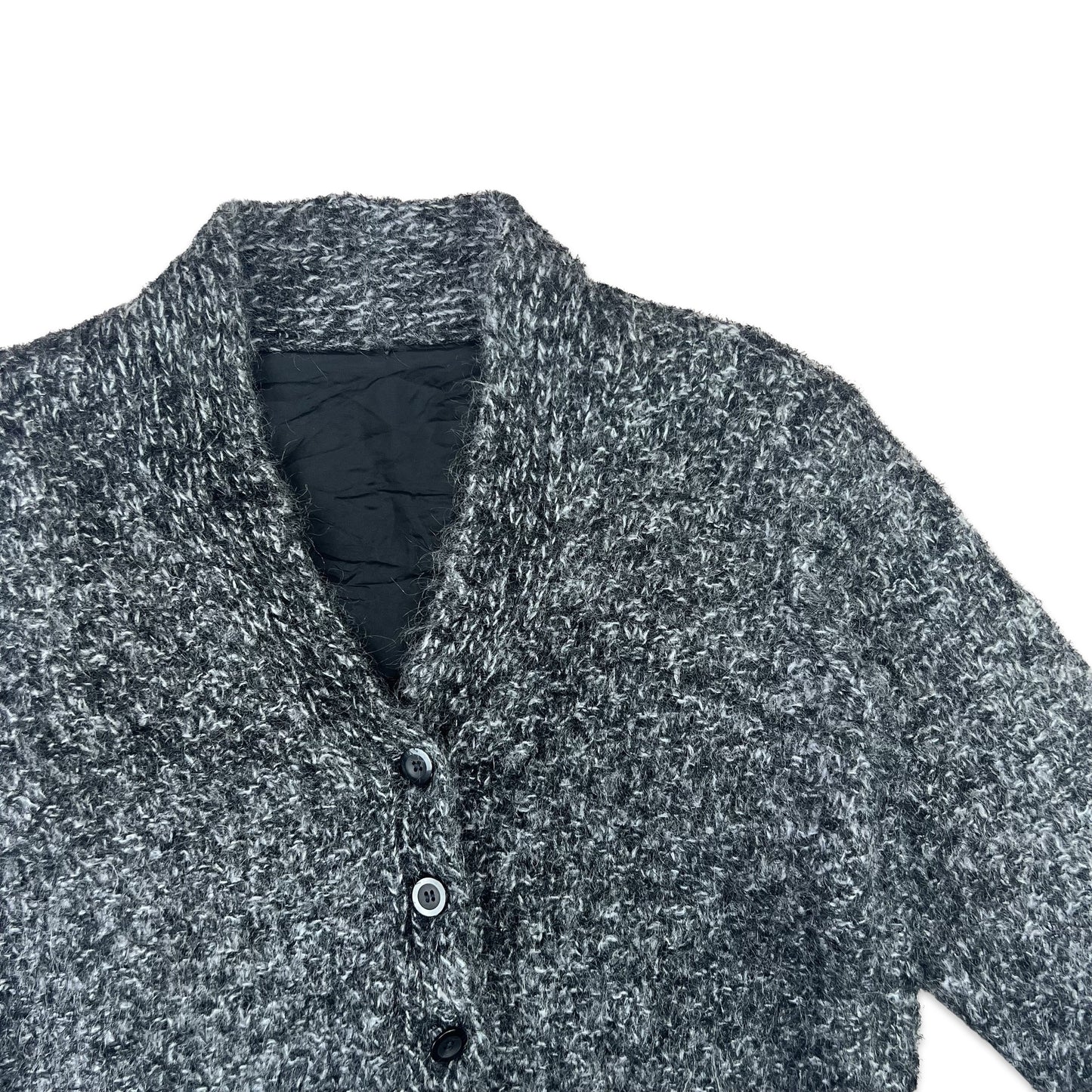 Vintage Boucle Cardigan Grey 10 12 14 16