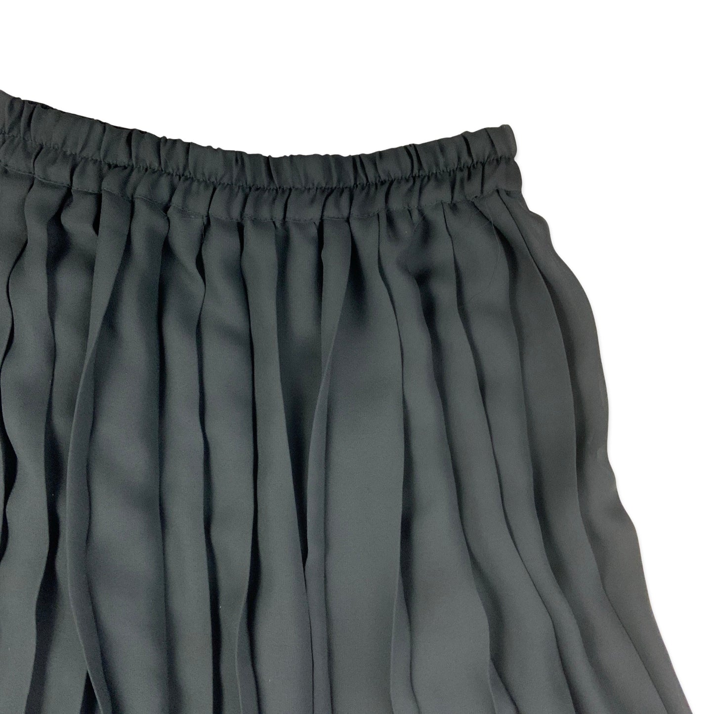 Vintage Pleated Black Mini Skirt 8 10 12 14