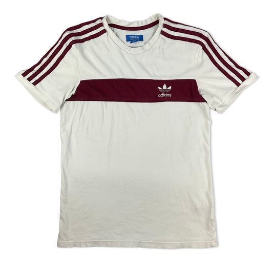 Adidas Red and White Tee XS