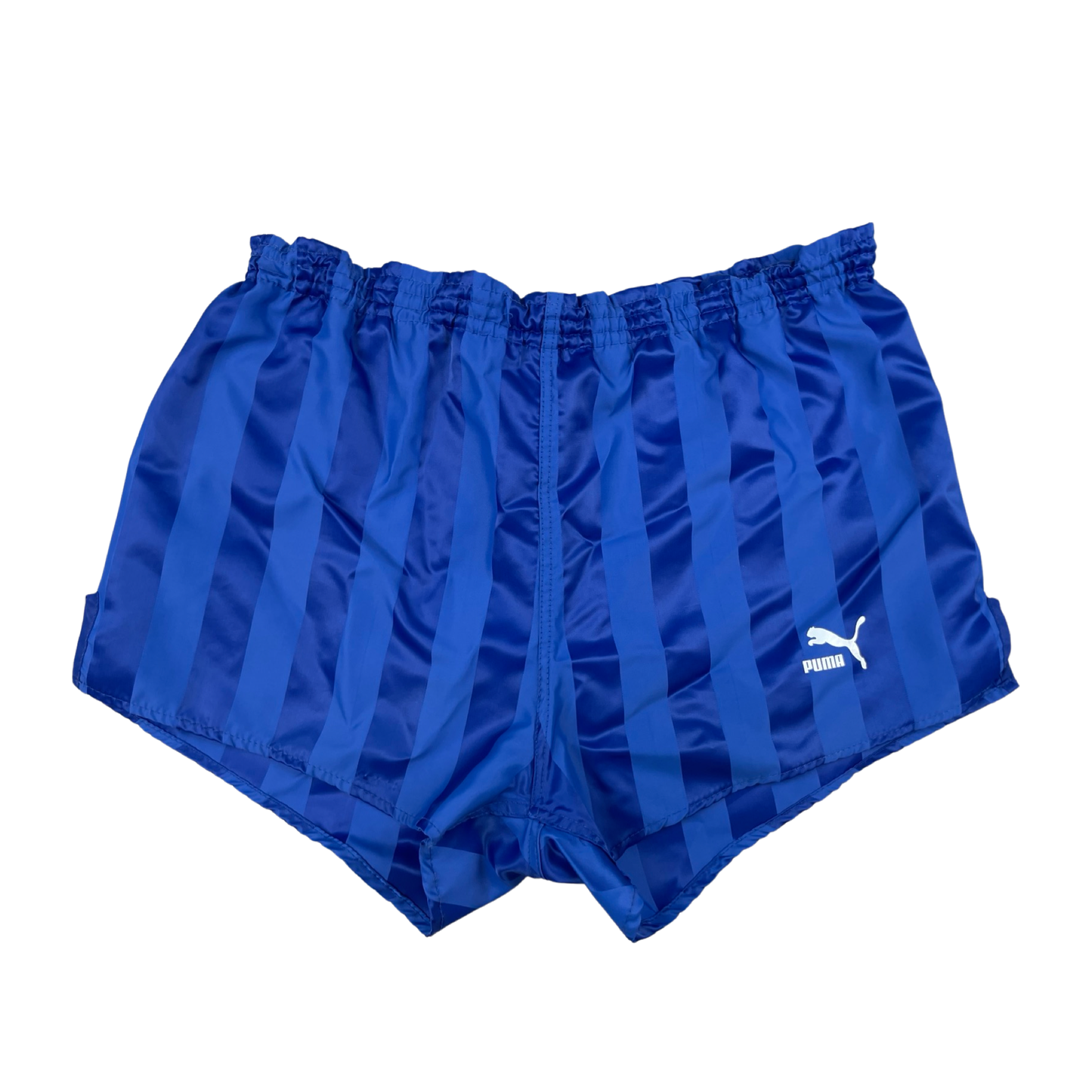 Vintage Puma Striped Blue Mini Shorts XL