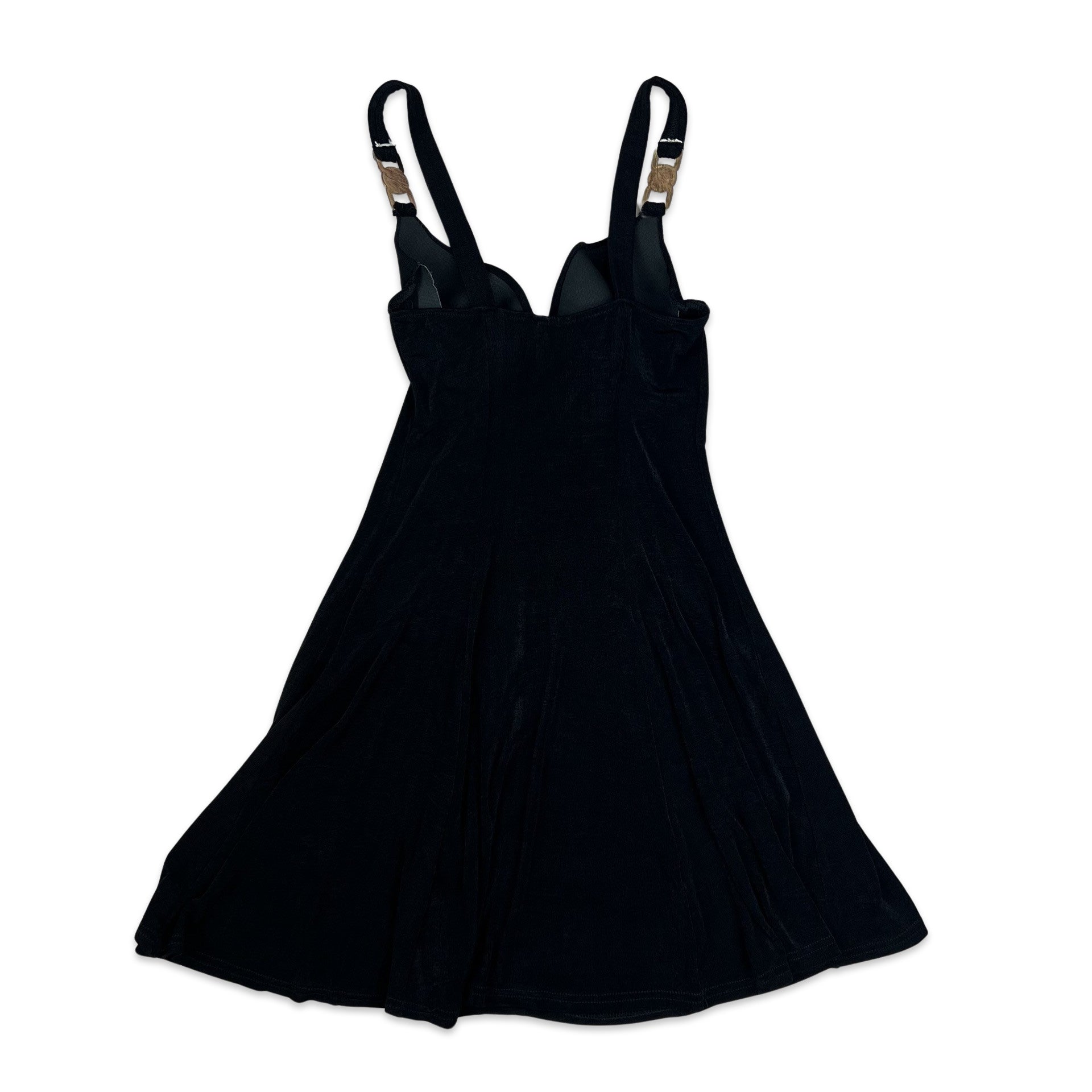 Black velvet skater outlet dress