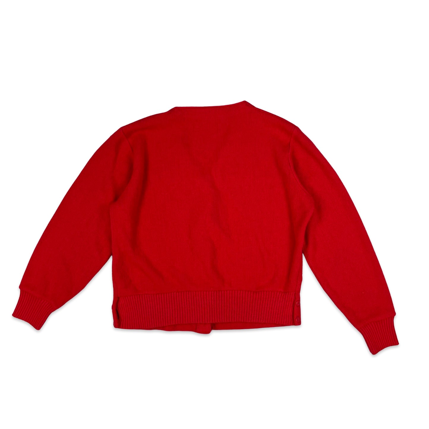 Vintage Lacoste Knit Cardigan Red 10 12 14