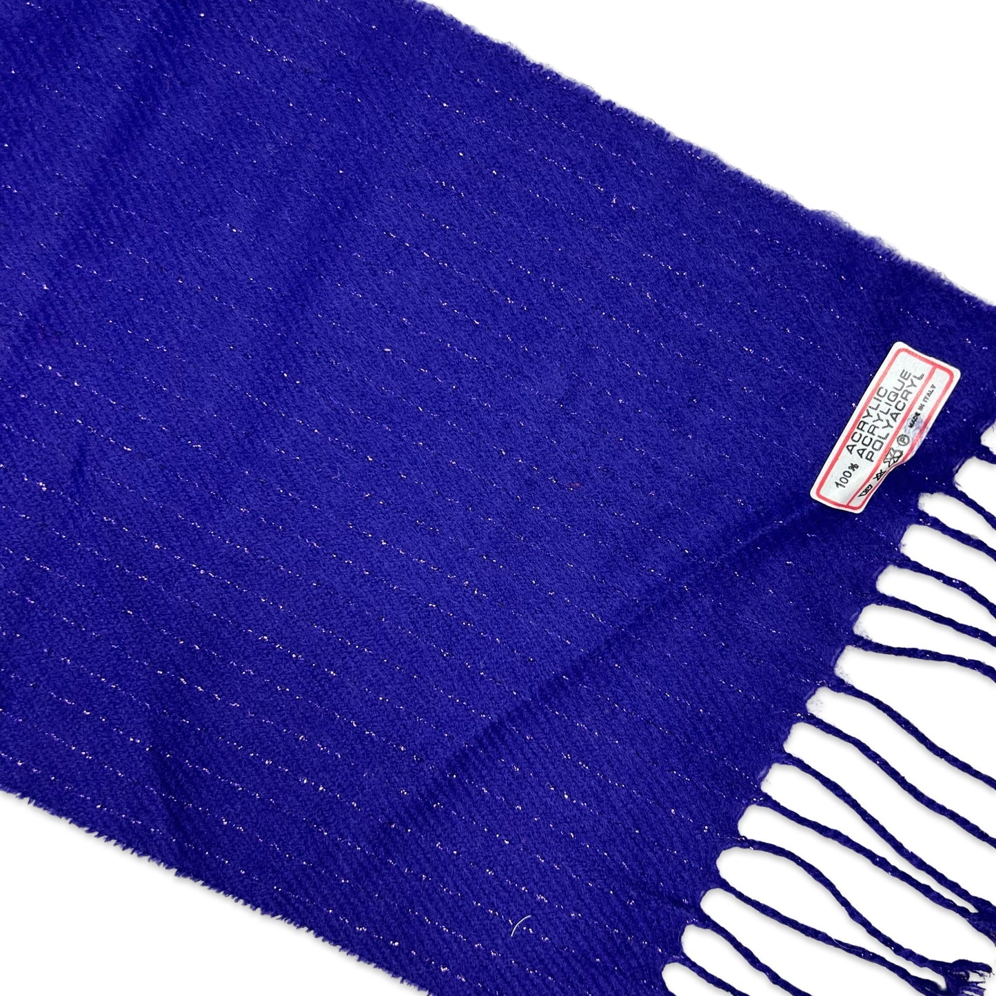 90s Vintage Knit Scarf Purple