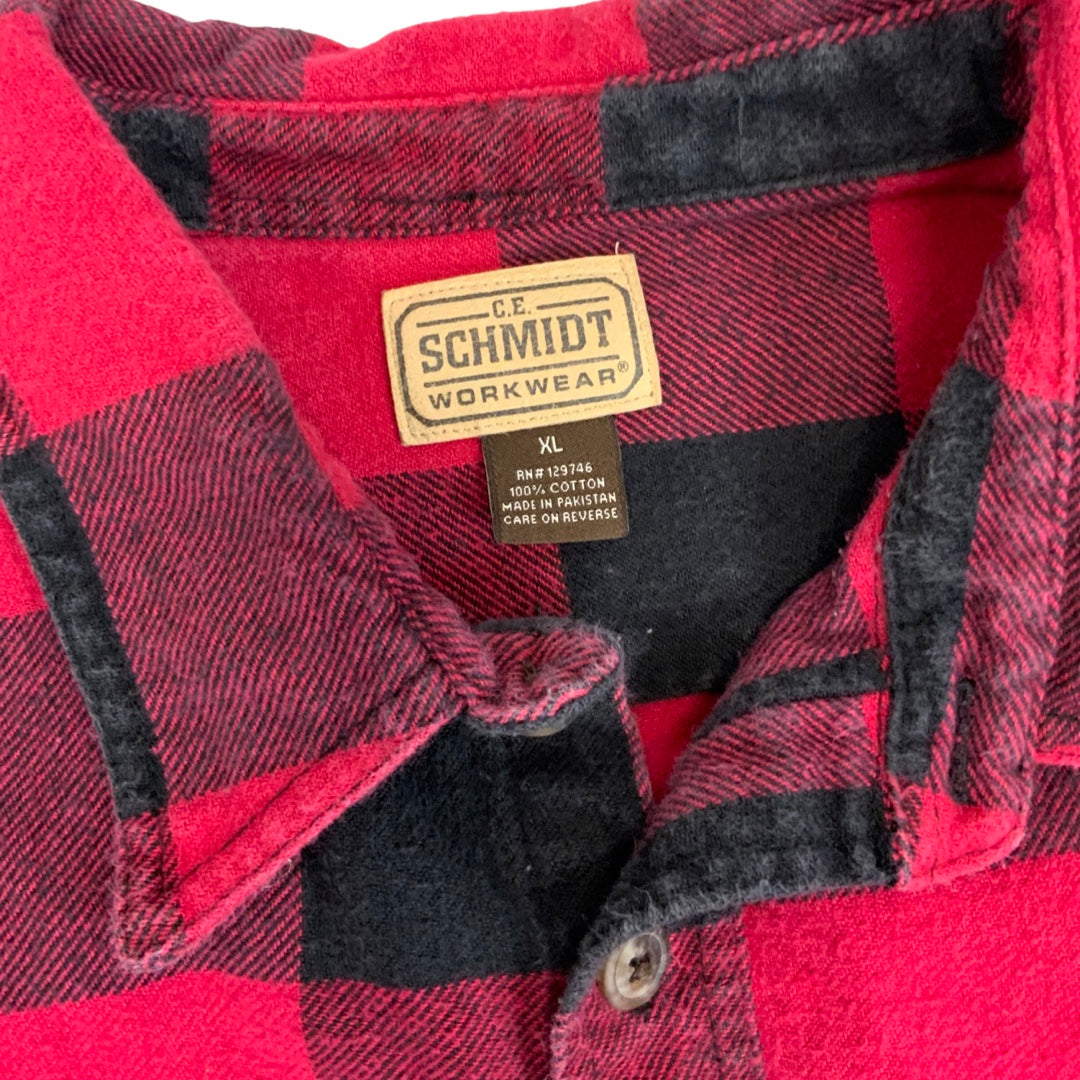 Vintage USA Imported Schmidt Plaid Flannel Shirt XL