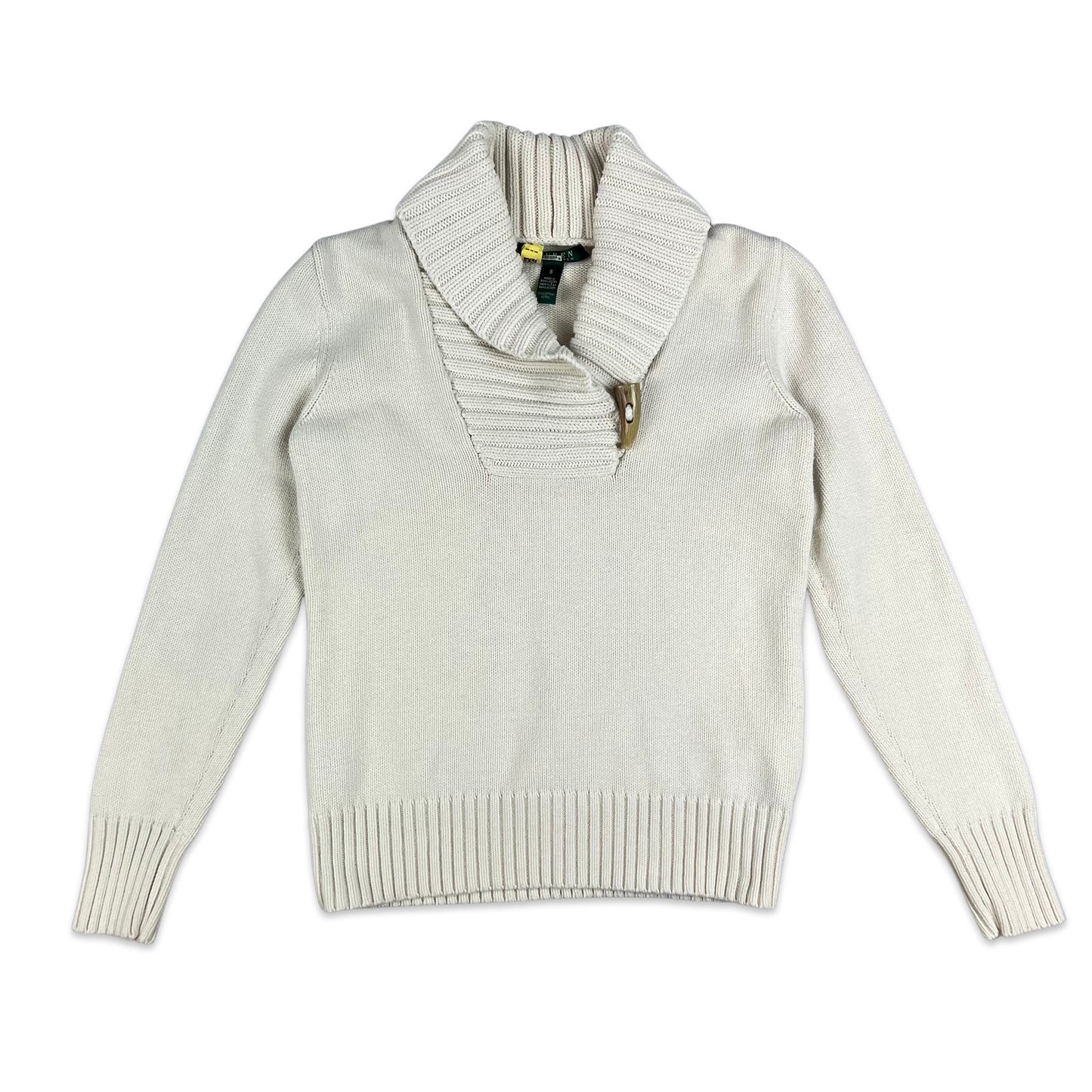 Vintage Ralph Lauren Knit Jumper Cream 8 10