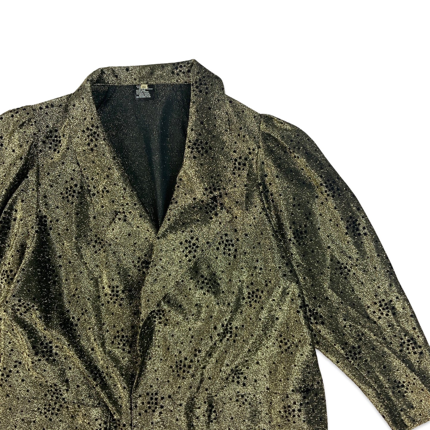 Vintage Black and Gold Lurex Blazer 14 16