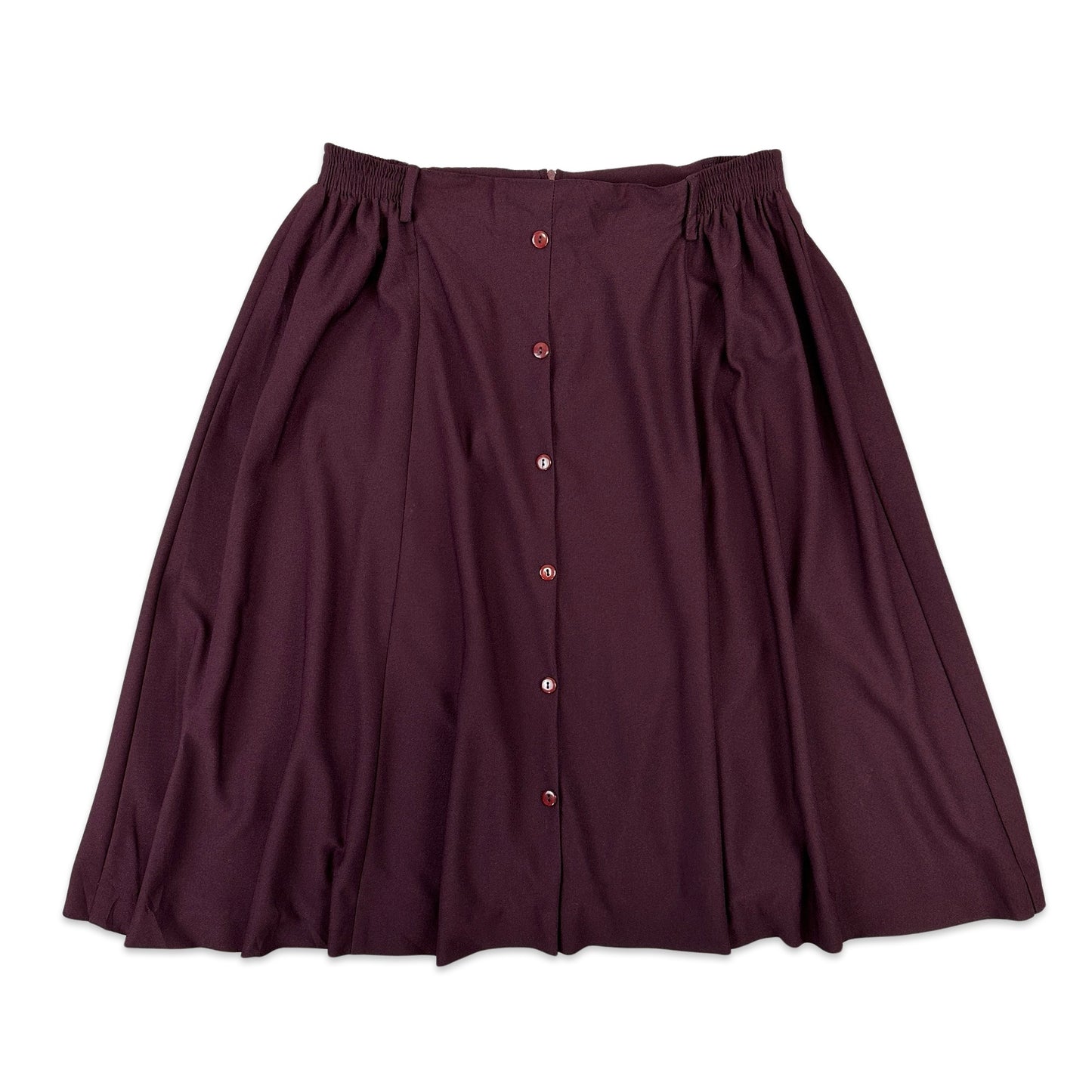 90s Vintage Purple Button Down Midi Skirt 14 16