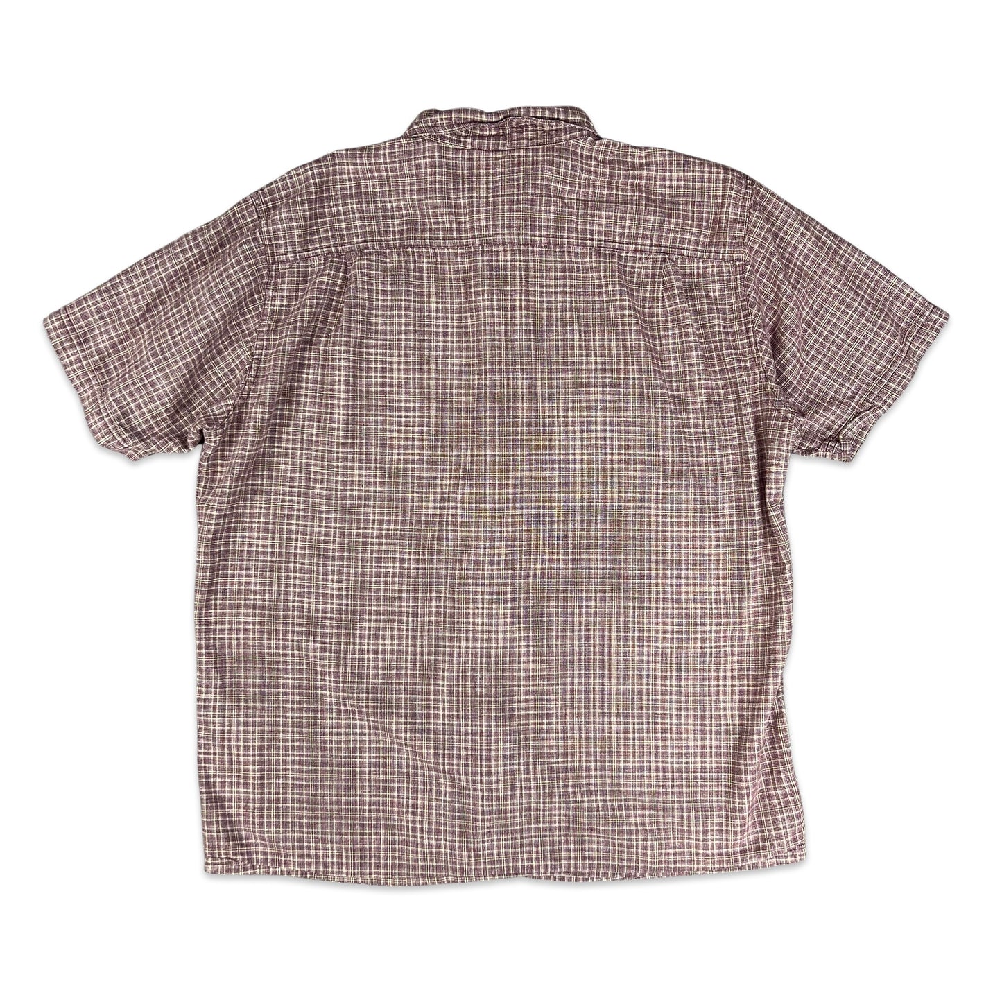 00s Patagonia Burgundy Cream Check Shirt Burgundy XL 2XL