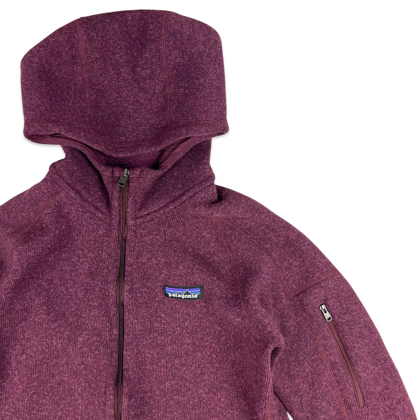 Vintage Patagonia Zip Through Fleece with Hood Purple 6 8 10