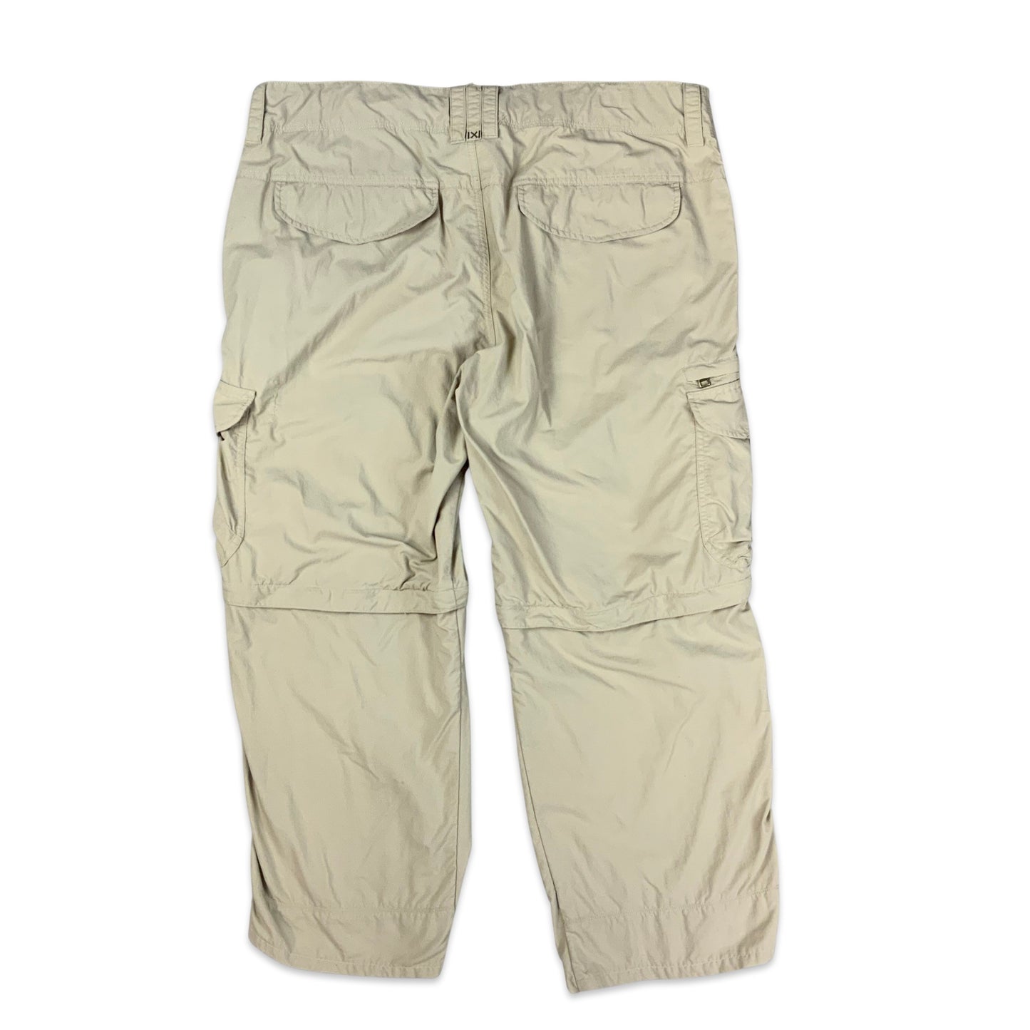 Y2K 00s Beige Cargo Trousers W38 L25