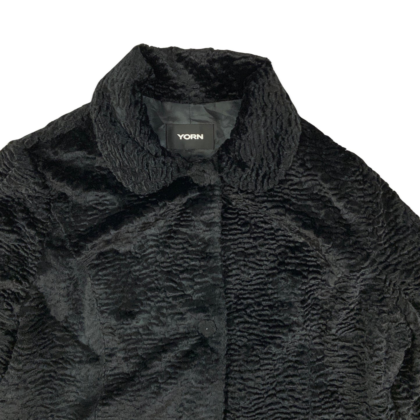 Vintage Y2K Faux Fur Short Coat Black 12 14