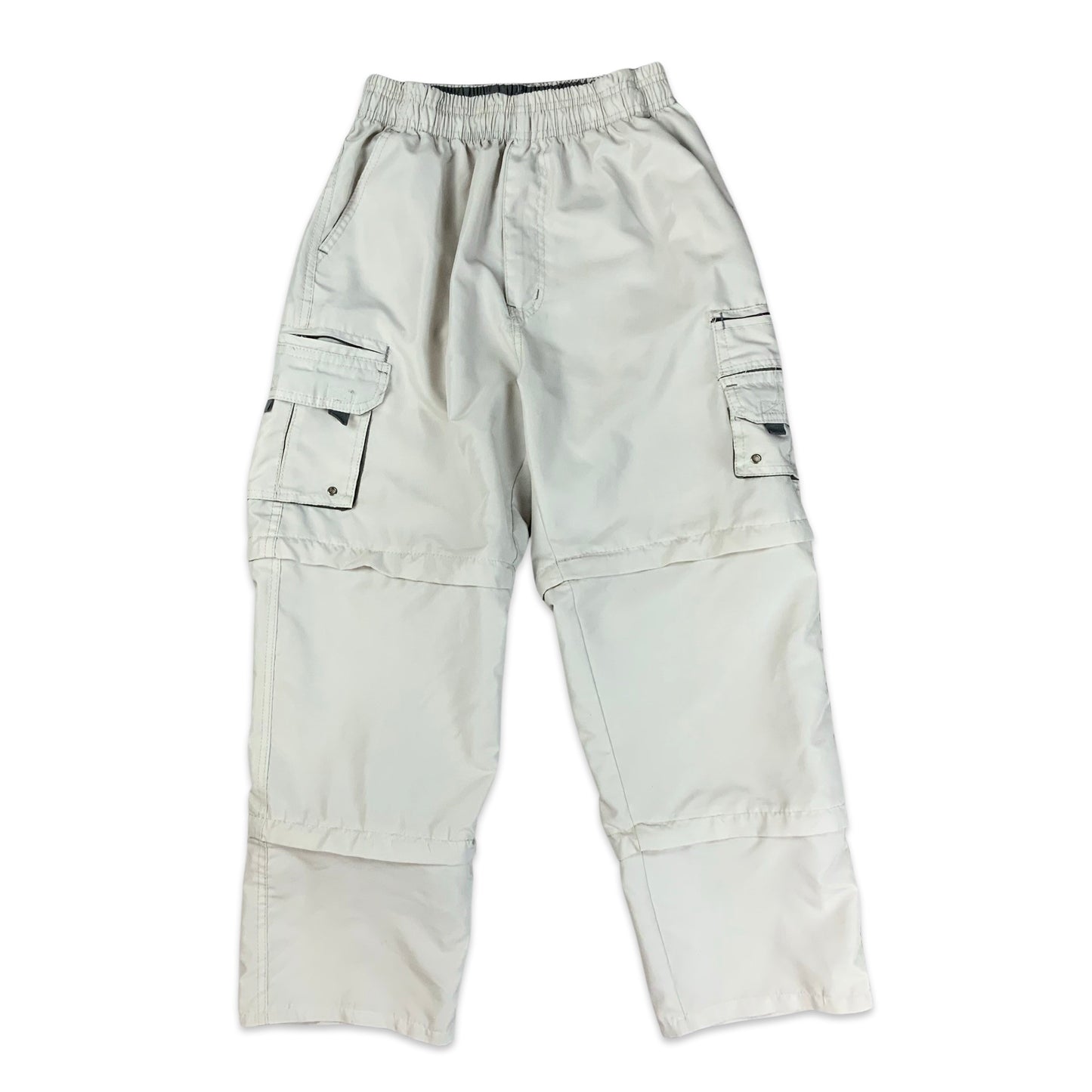 Y2K 00s Cream Cargo Trousers 6 8 10