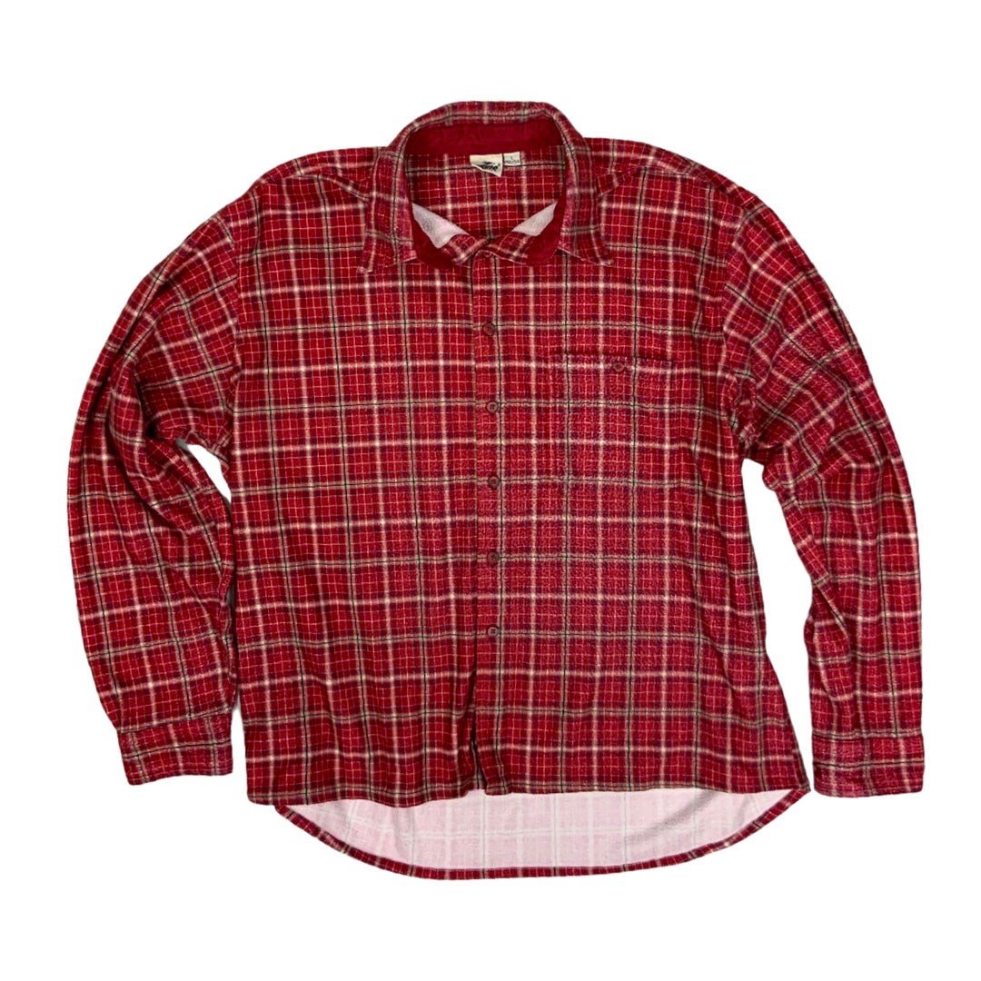 Vintage Crane Red Plaid Flannel Shirt L