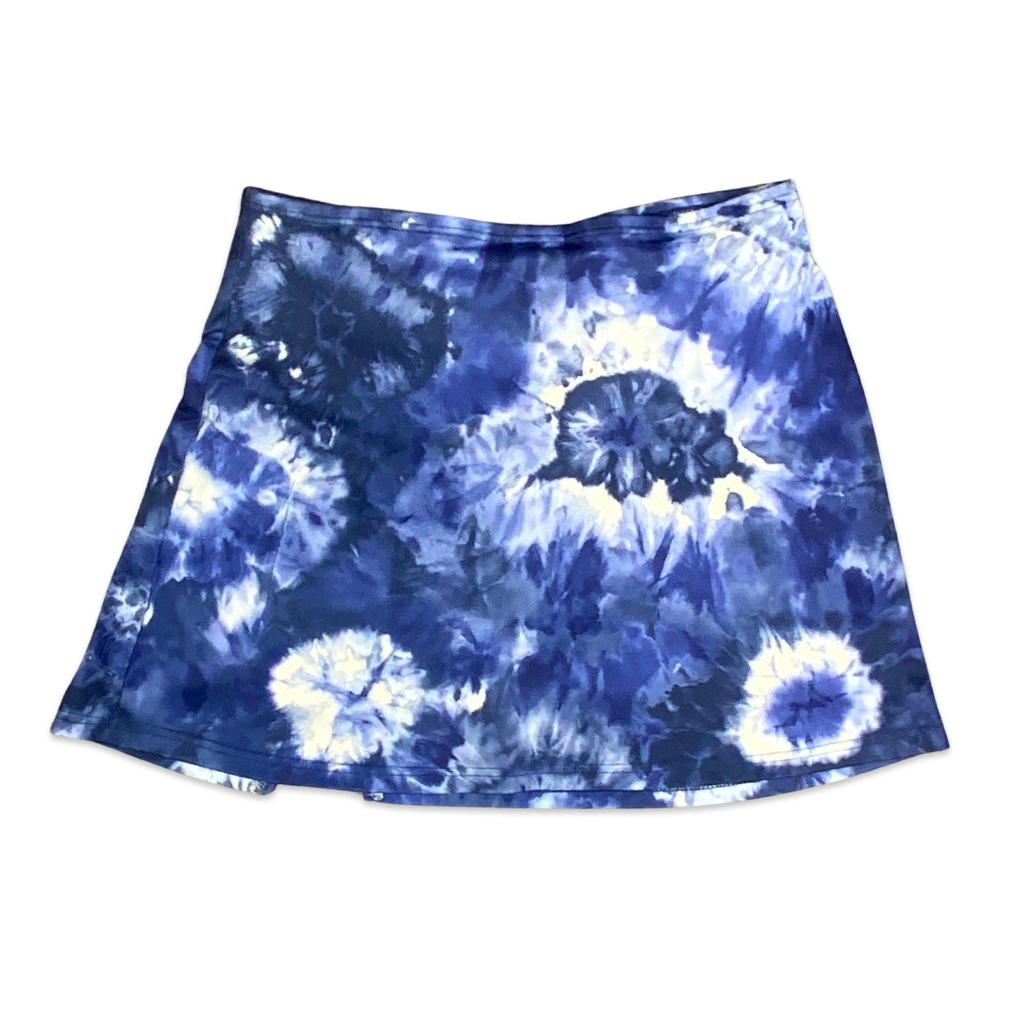 90s Y2K Blue White Tie Dye Mini Skirt 8