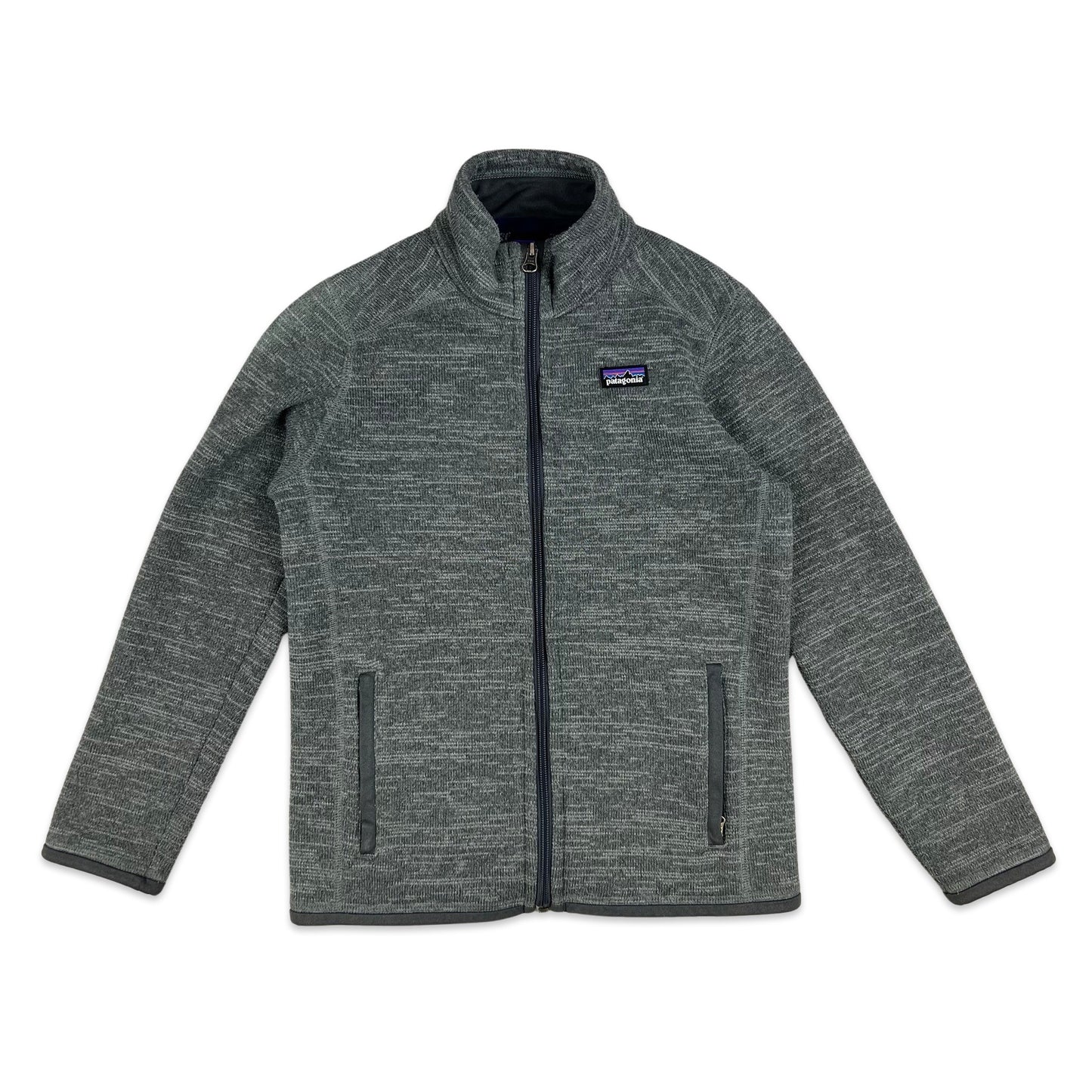 Vintage Zip Through Patagonia Fleece Grey 6 8 10