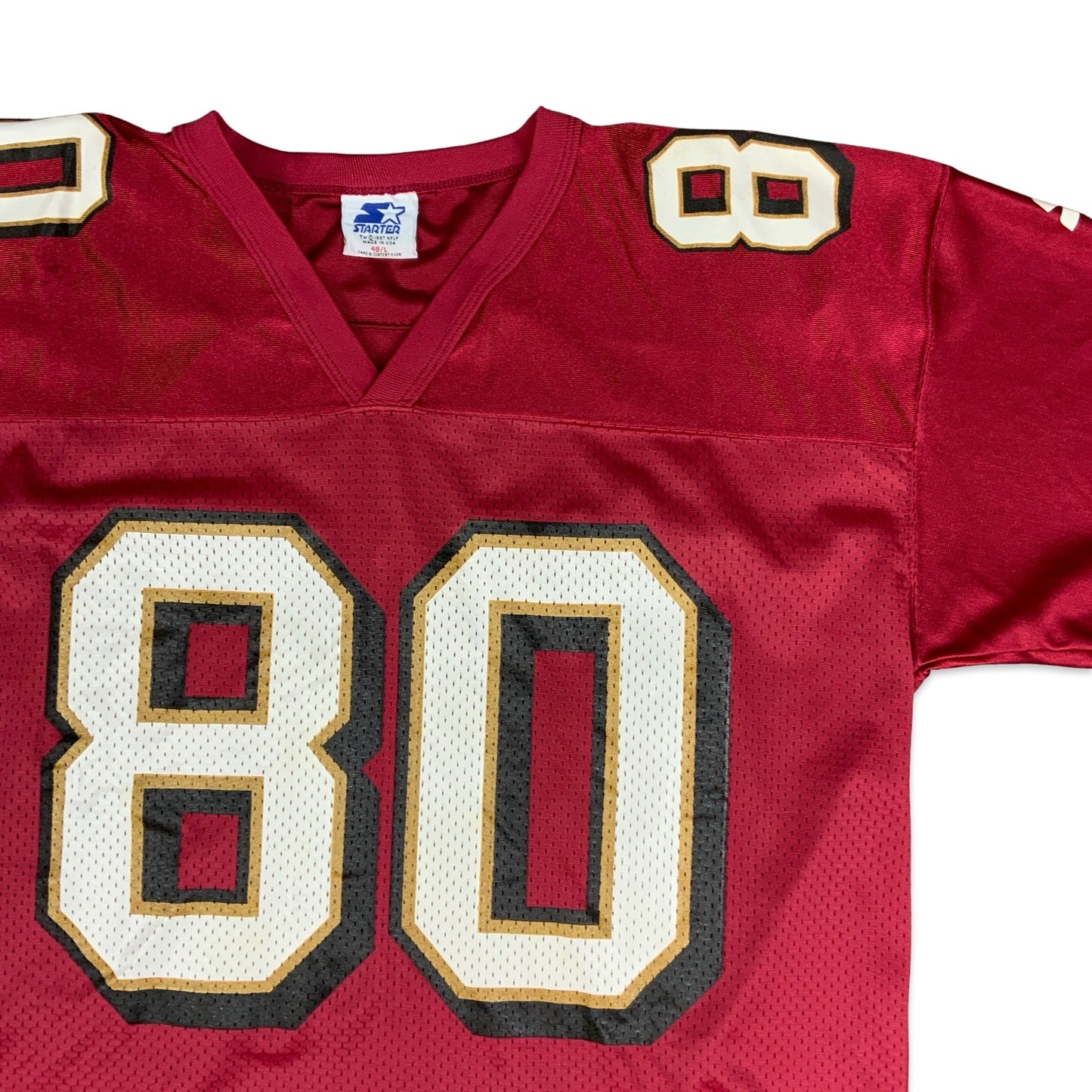 Vintage 90s San Francisco 49ers Jerry Rice Red Jersey M L