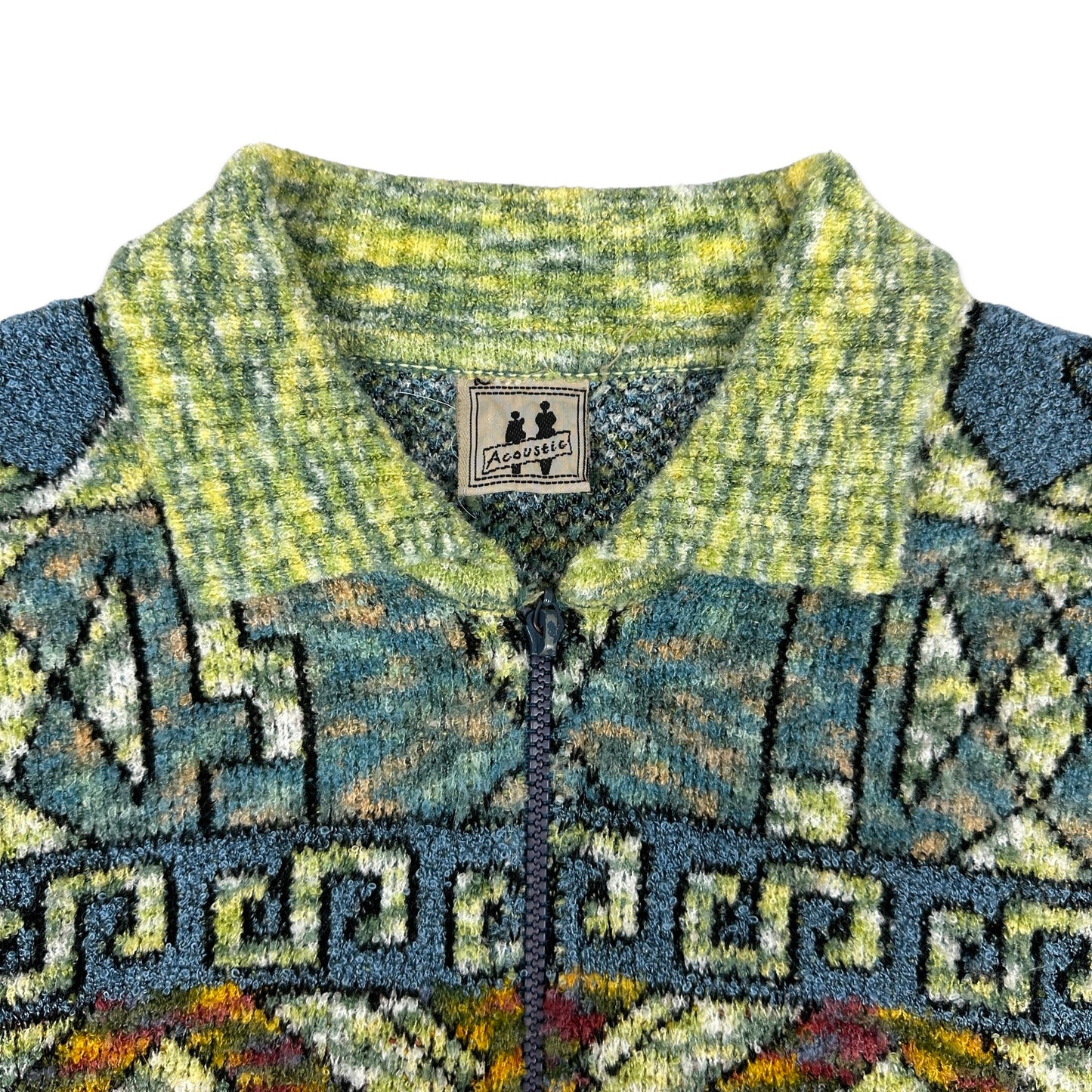 Vintage 90s Patterned Knit Jumper XL