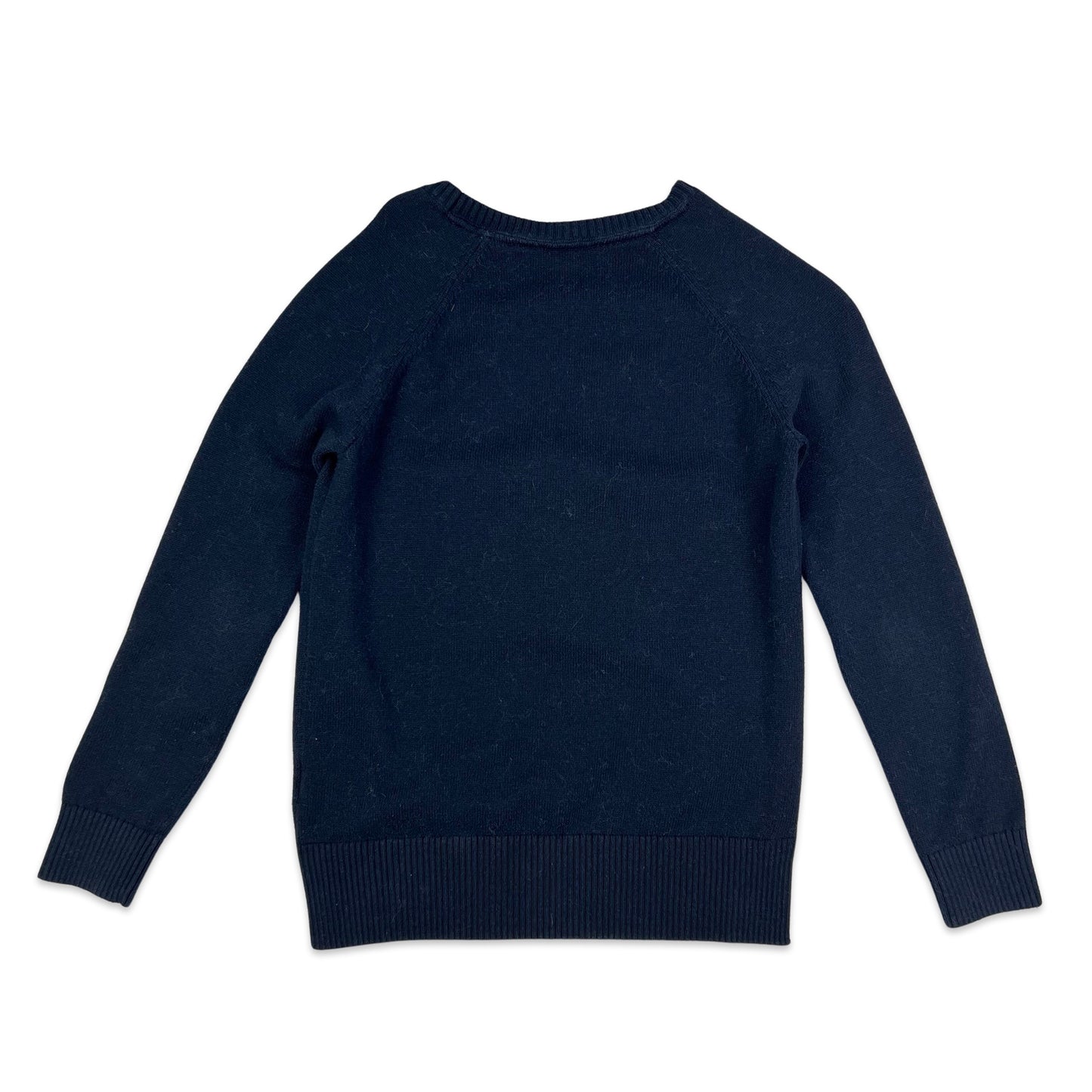 90s Vintage Tommy Hilfiger Knit Jumper Navy White 8 10 12