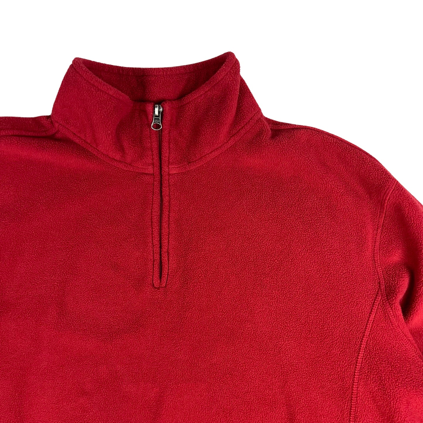 Vintage Quarter Zip Fleece Pullover Red XL 2XL 3XL