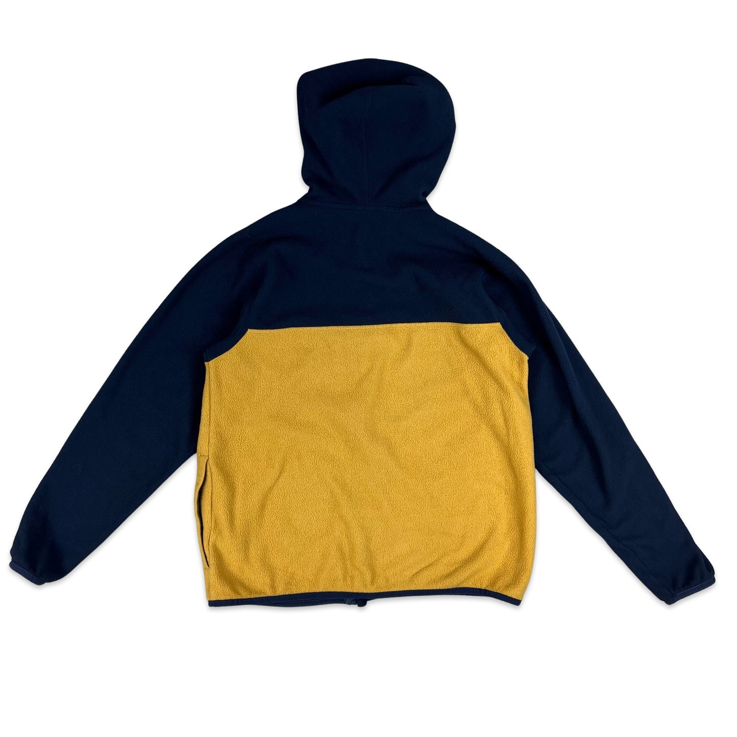 Vintage Patagonia Two Tone Zip Through Fleece with Hood Yellow Blue 6 8 10