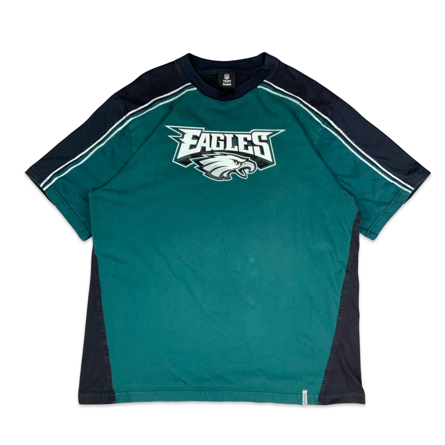 Philadelphia Eagles Teal and Black Tee L XL