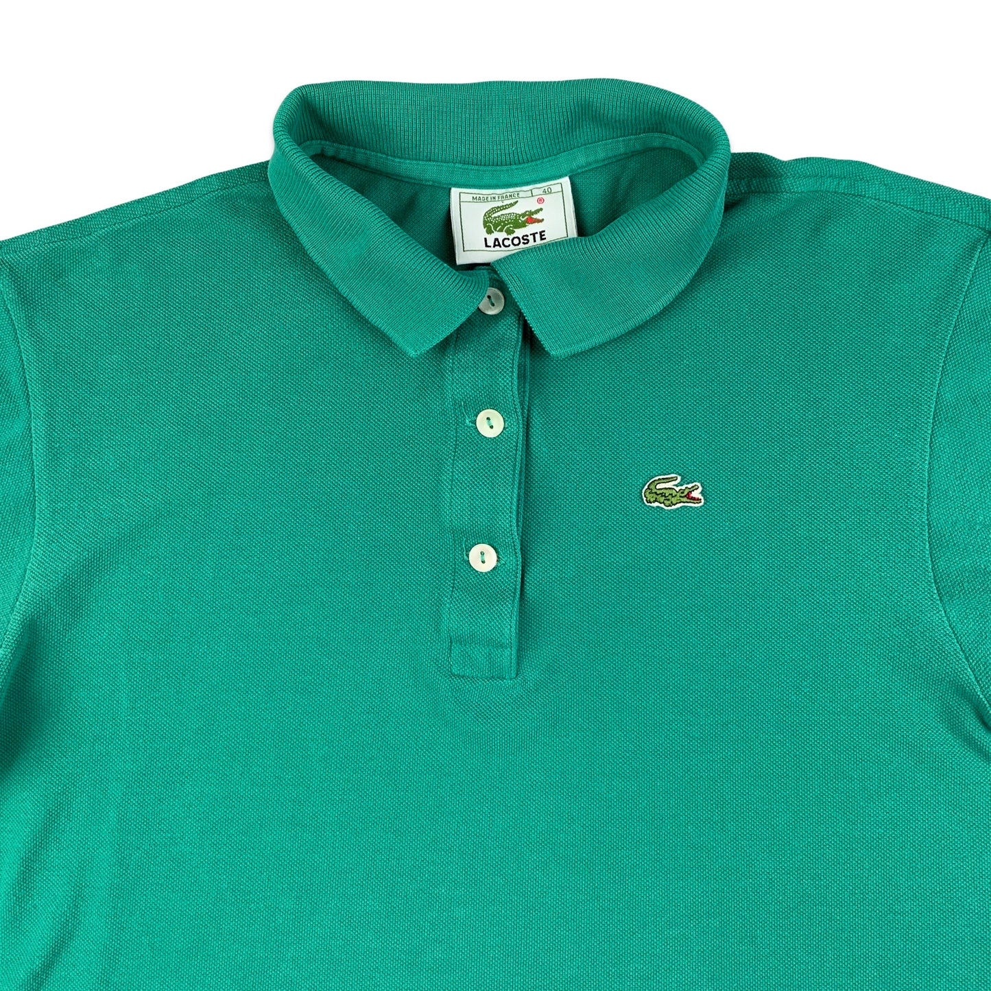 Vintage 90s Lacoste Teal Polo Shirt 8 10