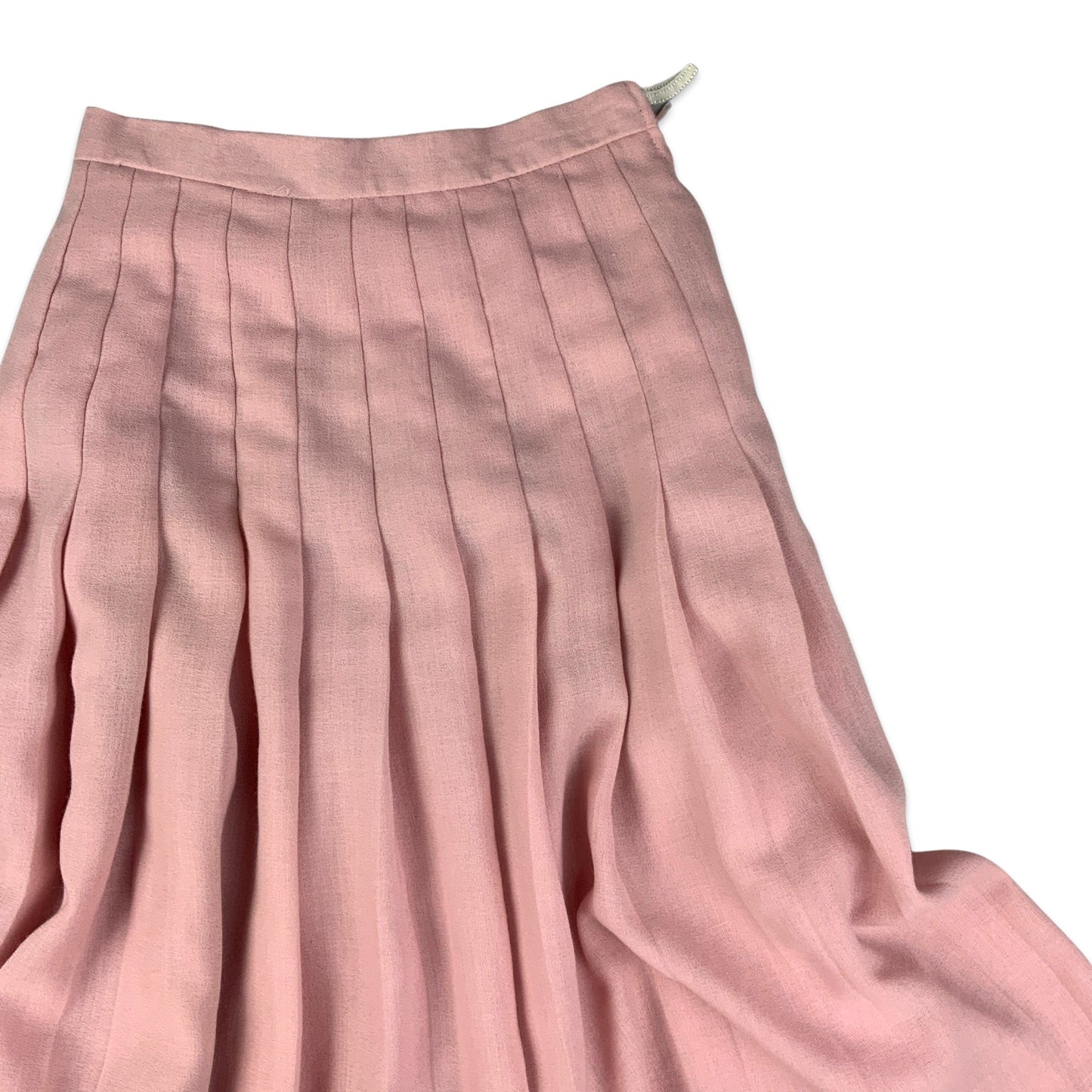 Vintage Pleated Pink Midi Skirt 4