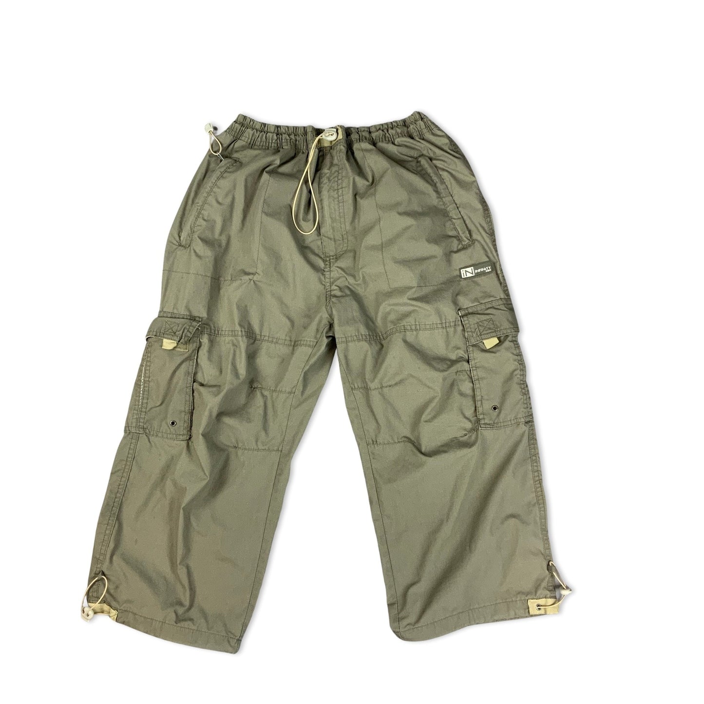 Y2K 00s Green Cargo Trousers XS S