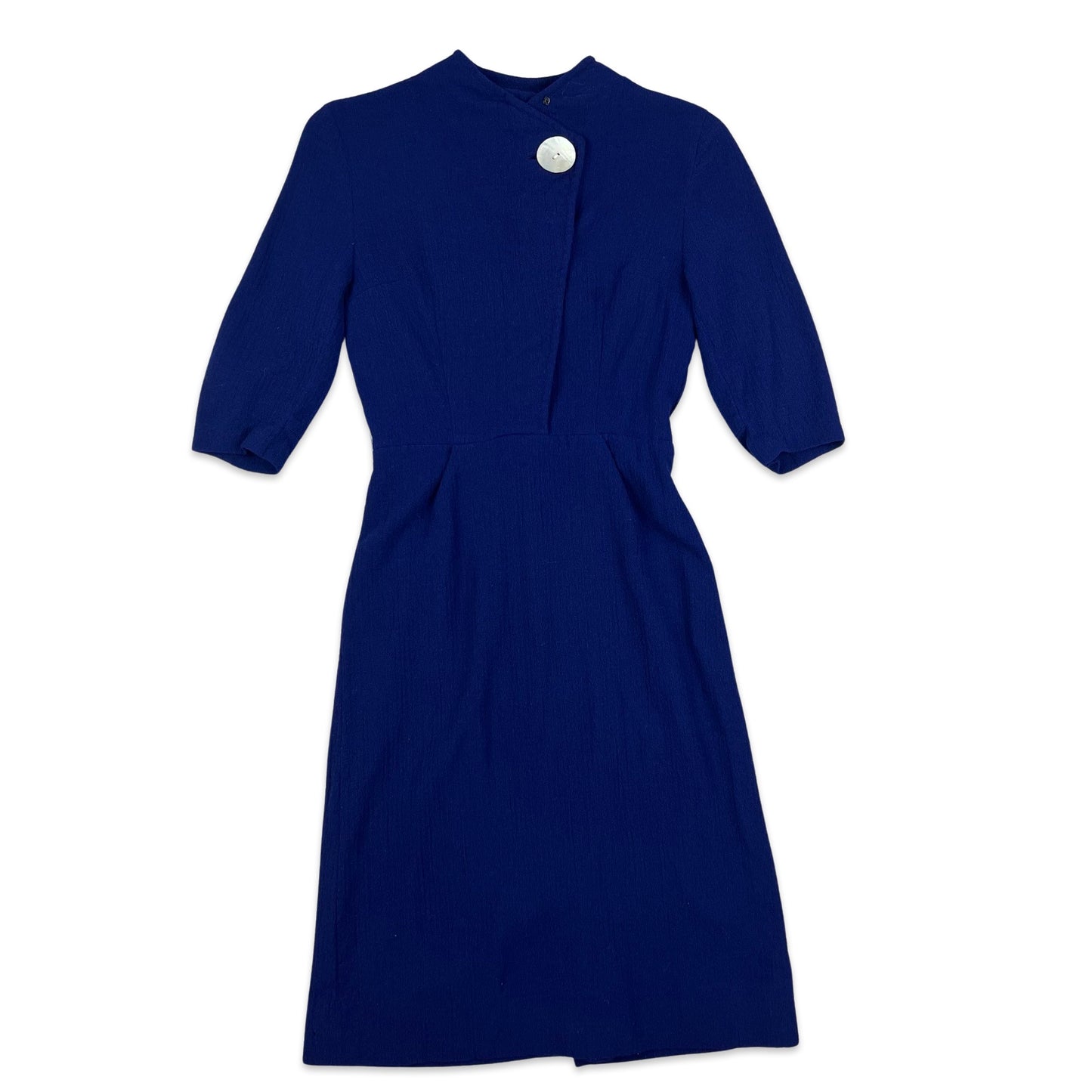 70s Vintage Midi Dress Blue 4 6