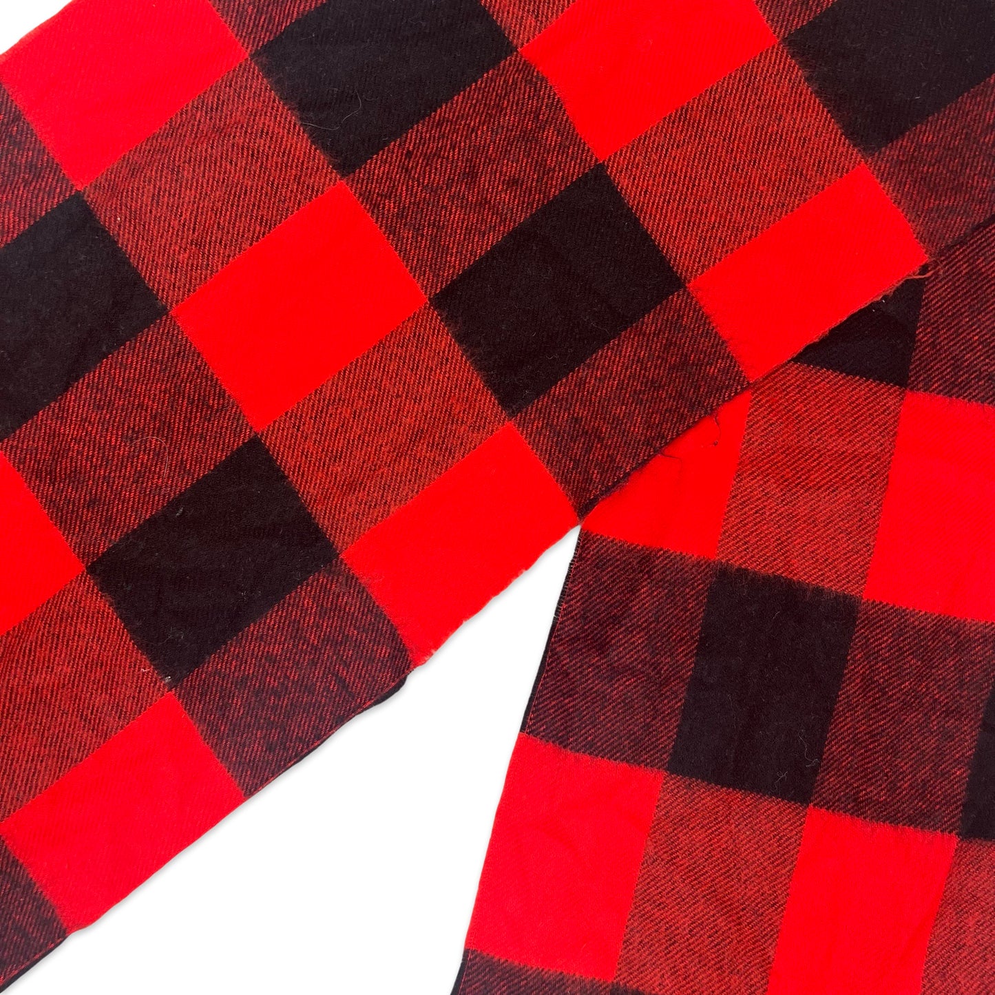 Vintage Check Knit Scarf Red Black