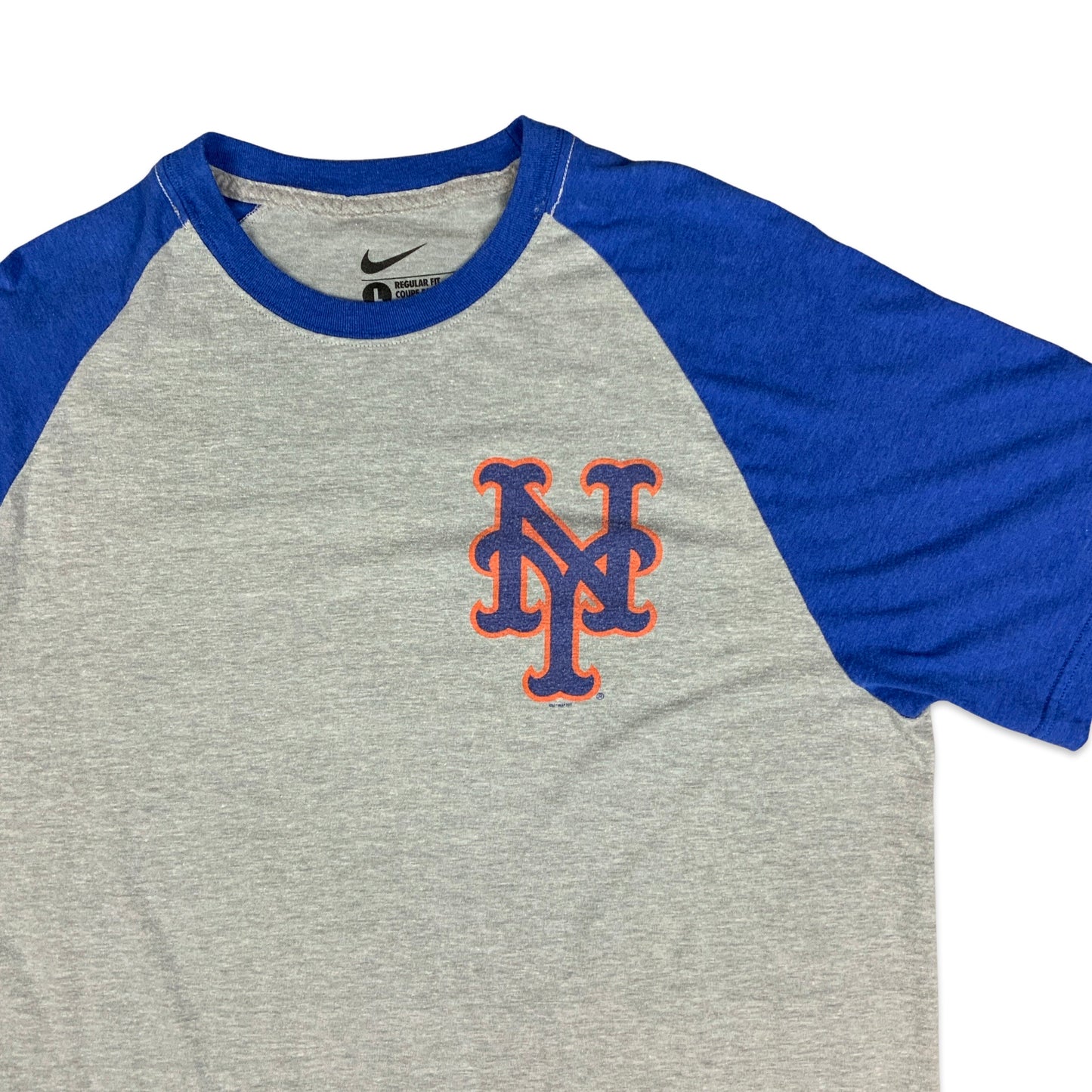 New York Mets Blue Grey Ringer Tee S M