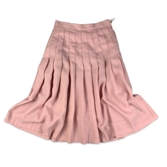 Vintage Pleated Pink Midi Skirt 4