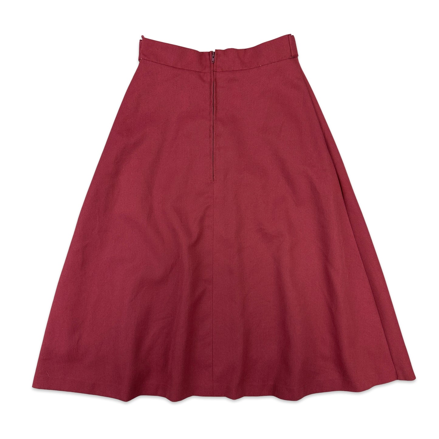 70s Vintage Pink A-Line Midi Skirt 6