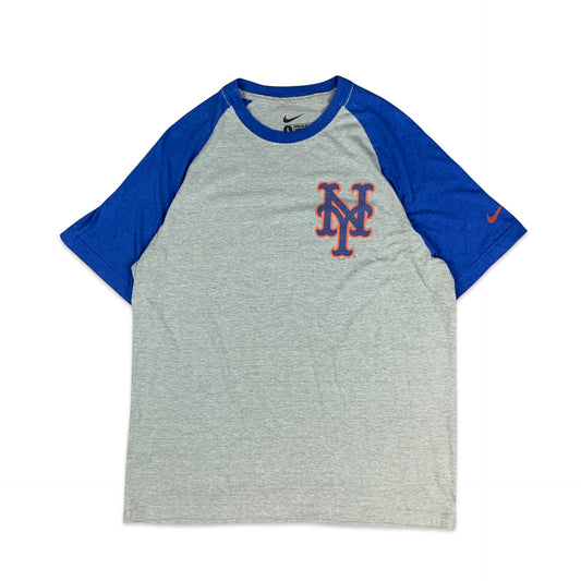 New York Mets Blue Grey Ringer Tee S M